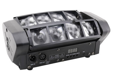 8 Eyes Rgbw 4 in 1 Led Beam Disco Stage Lights Moving Head Black Plastic Housing