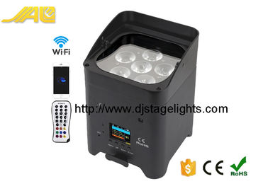 RGBWAUV​  Led DMX Flat Battery Par Light , Wireless Operated Power Par Can Light