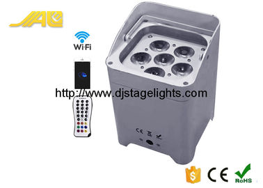 RGBWAUV​  Led DMX Flat Battery Par Light , Wireless Operated Power Par Can Light