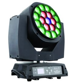 Rgbw 19 * 1 5W LED Zoom Işık 4 ila 60 derece ile Kafa Işık Rotasyon Hareketli