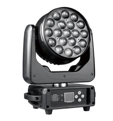 19LED'ler Zoom LED Gece Kulübü Konser Müzik Partisi için Hareketli Baş Işığı