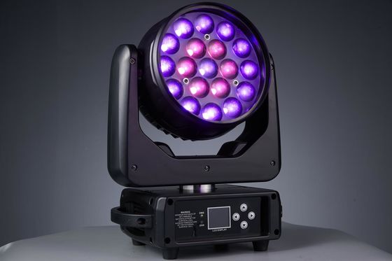 19LED'ler Zoom LED Gece Kulübü Konser Müzik Partisi için Hareketli Baş Işığı