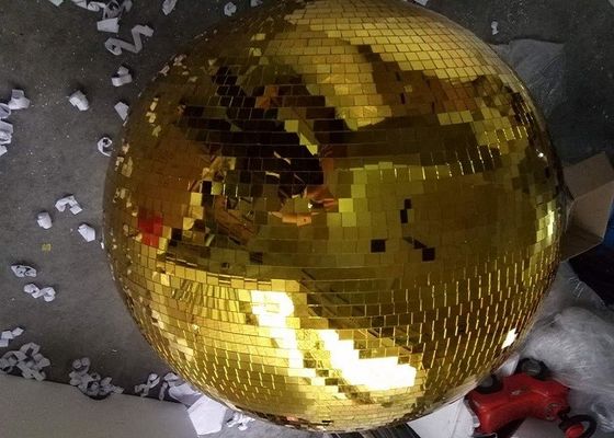 120CM Altın Ayna Topu Disko Sahne Işıkları Dönen Top