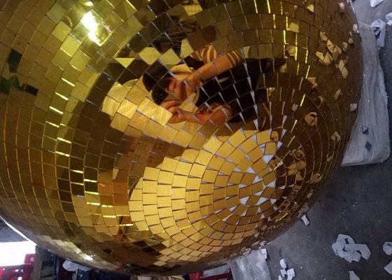 120CM Altın Ayna Topu Disko Sahne Işıkları Dönen Top