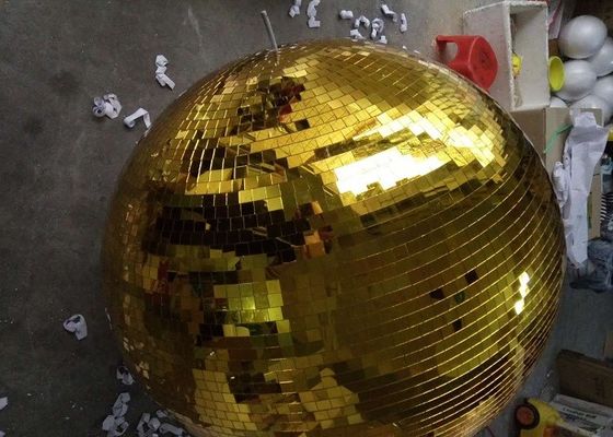 120CM Altın Ayna Topu Disko Sahne Işıkları Dönen Top