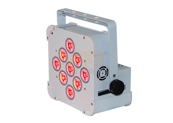 9*6w Kablosuz DMX Par Işık Yüksek Parlaklık Üç Renkli Ledler Pil Işığı