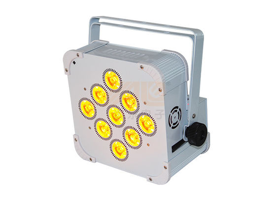 9*6w Kablosuz DMX Par Işık Yüksek Parlaklık Üç Renkli Ledler Pil Işığı