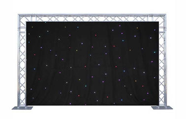 Düğün veya Etkinlik Sahne Dekorasyonu için Toptan LED Yıldızlı Perde Kumaş Aydınlatma RGB