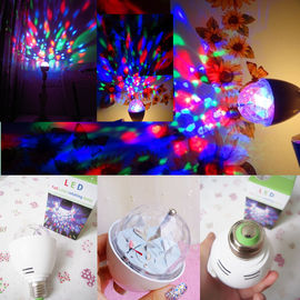 Ses Kontrolü 3W Disco Sahne Işıkları RGB Crystal Magic Dönen Top