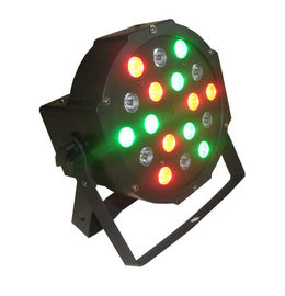 18 x 3w RGB Led Yassı Parlak Işık / Led Par 64 Kapalı Sahne Dj Işığı 7CH DMX