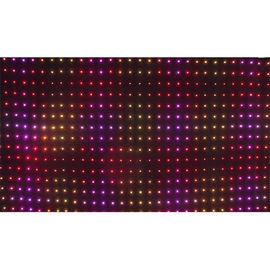 Düğün P200 6 * 3m Kırmızı Yeşil Mavi Üç Renkli Led Video Perdesi Dj Arka Plan Fikstürü, tema olayları Perdeli açtı