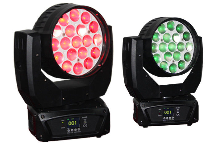 540°Pan 270°Tilt 19 adet 12W RGBW 4in1 LED Hareketli Kafa Işığı Yakınlaştırma Yıkama Hareketli Kafa Işığı