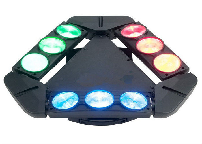 DMX512 100w Spider Beam Moving Head Lighting 9 Heads Lights AC 110-240V 50-60HZ