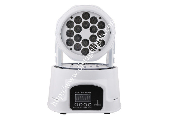 18x3W Moving Head Light DJ Stage Lights RGB Led Mini Wash Light for Bars , Night Club