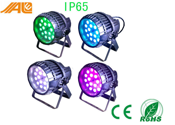Renkli 18 x 10w Rgbw 4&#39;ü 1 Açık LED Par Lambalı Zum ile Kırmızı Yeşil Mavi Beyaz Aydınlatma