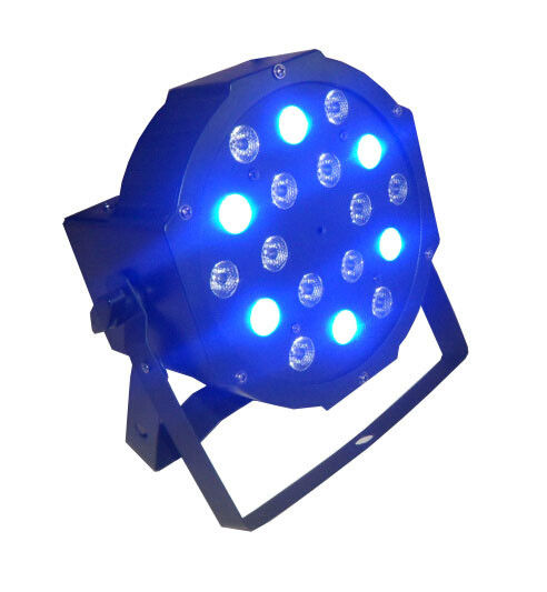 18 x 3w RGB Led Yassı Parlak Işık / Led Par 64 Kapalı Sahne Dj Işığı 7CH DMX