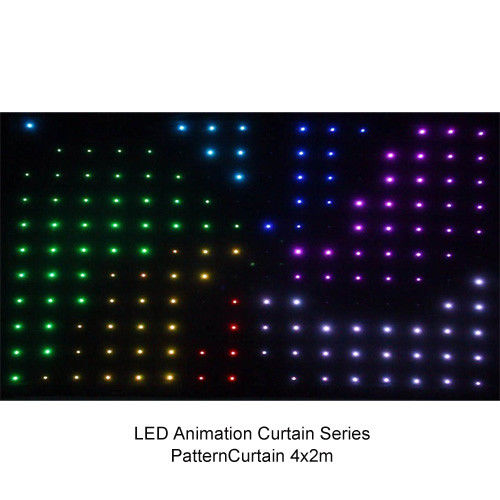 Tam Renkli P9 - P20 4 x 3m LED Video Perdesi, Esnek Yumuşak Led Sahne Ekran 200w