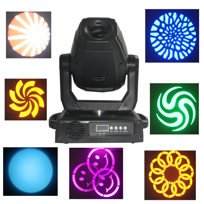 Head Light Nokta Sahne Aydınlatma Fikstürü Hareketli 60W / 75W Gobo LED
