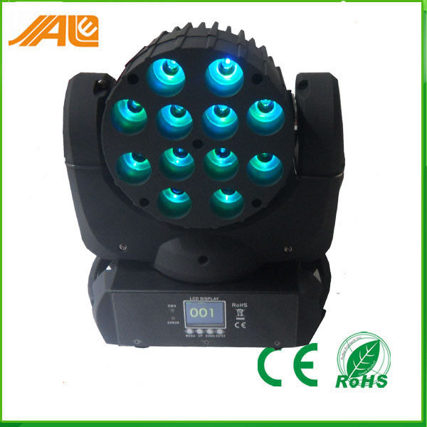 12 x 10w Rbbw 4in1 DJ Sahne Taşınır Kafa Yıkama Led Yüksek Parlaklık