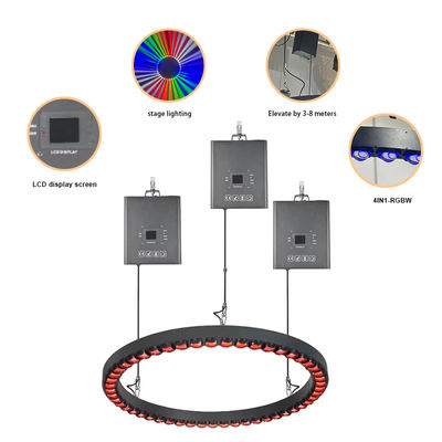 3m DMX vinç LED Kinetik topu Üçgen tüp kaldırma opan topu